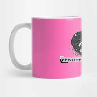 WEIRDO - Crative Energy Flo - Universe - Black and White - Pink Mug